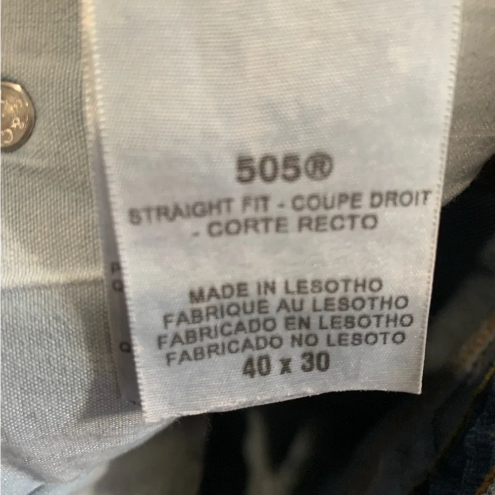 Levi's 505 Straight Fit Men's Heavy Denim Med Wash Jeans 40x30